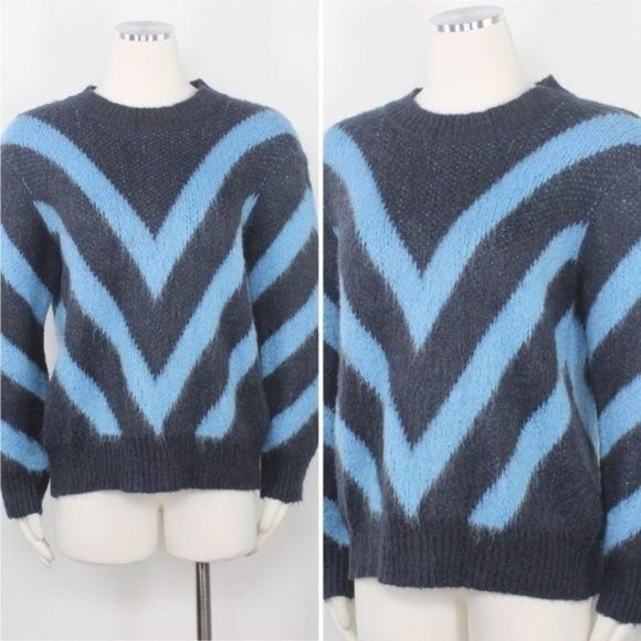 Sandro Paris M Sweater Stooges Mohair Oversized VG - Picture 9 of 10